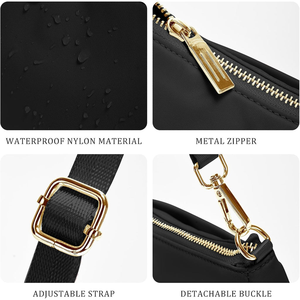 Shoulder Bag For Women Handbags With Adjustable Strap Underarm Purse Mini Clutch Purses Trendy Crescent Bags 1L