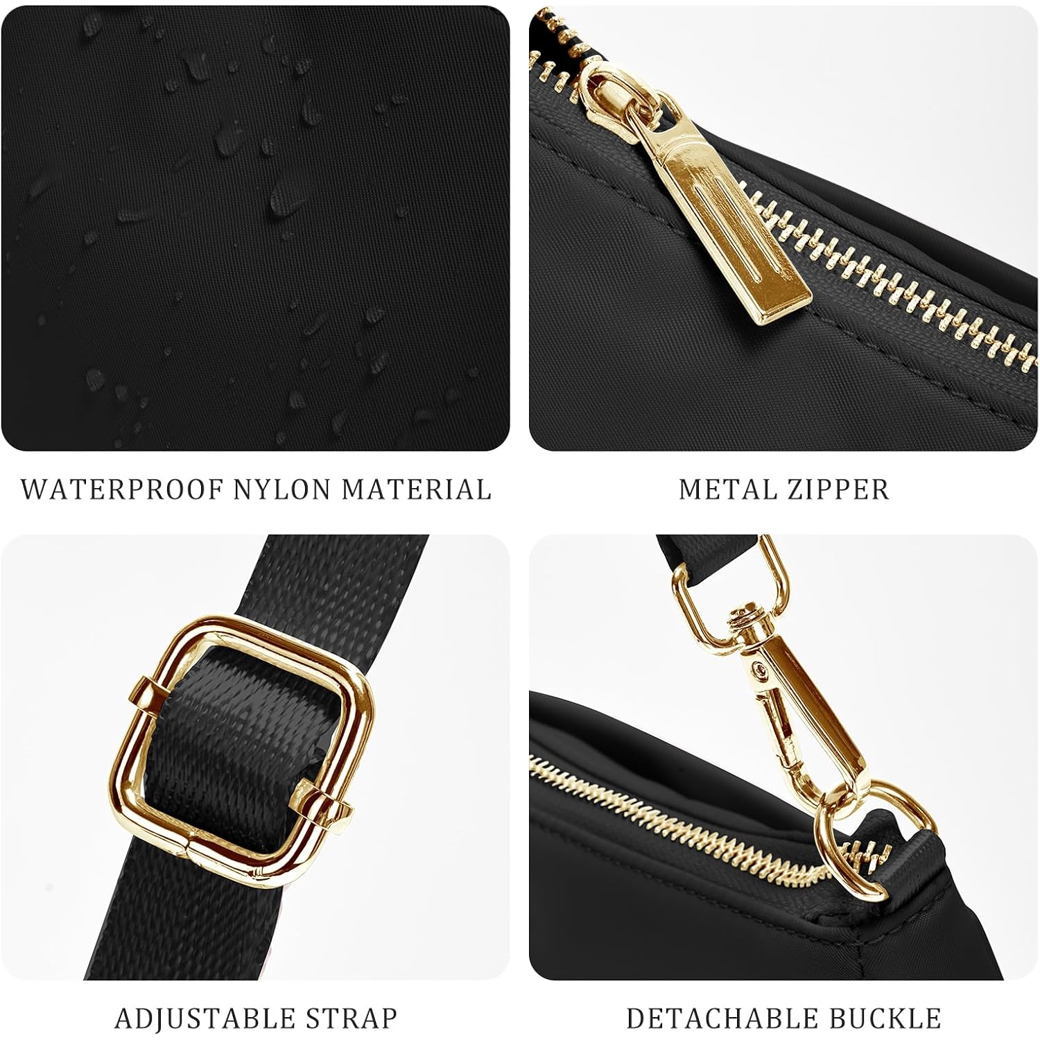 Shoulder Bag For Women Handbags With Adjustable Strap Underarm Purse Mini Clutch Purses Trendy Crescent Bags 1L