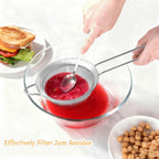 3Pcs Fine Mesh Strainer With Handle, Small Sifter Strainers Set, Stainless Steel Sieve Colander For Kitchen Baking Juice Quinoa Food Flour