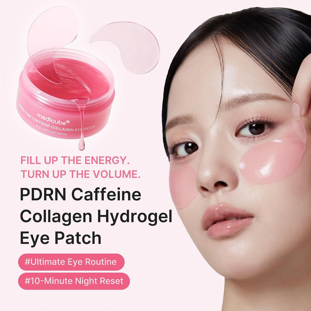 Medicube Eye Patch Pdrn Caffeine Collagen | Gel Eye Patches For The Appearance Of Dark Circles, Undereye Bags | Firming, Age-Defying Care With Retinol, Collagen | Korean Skincare | 30 Pairs
