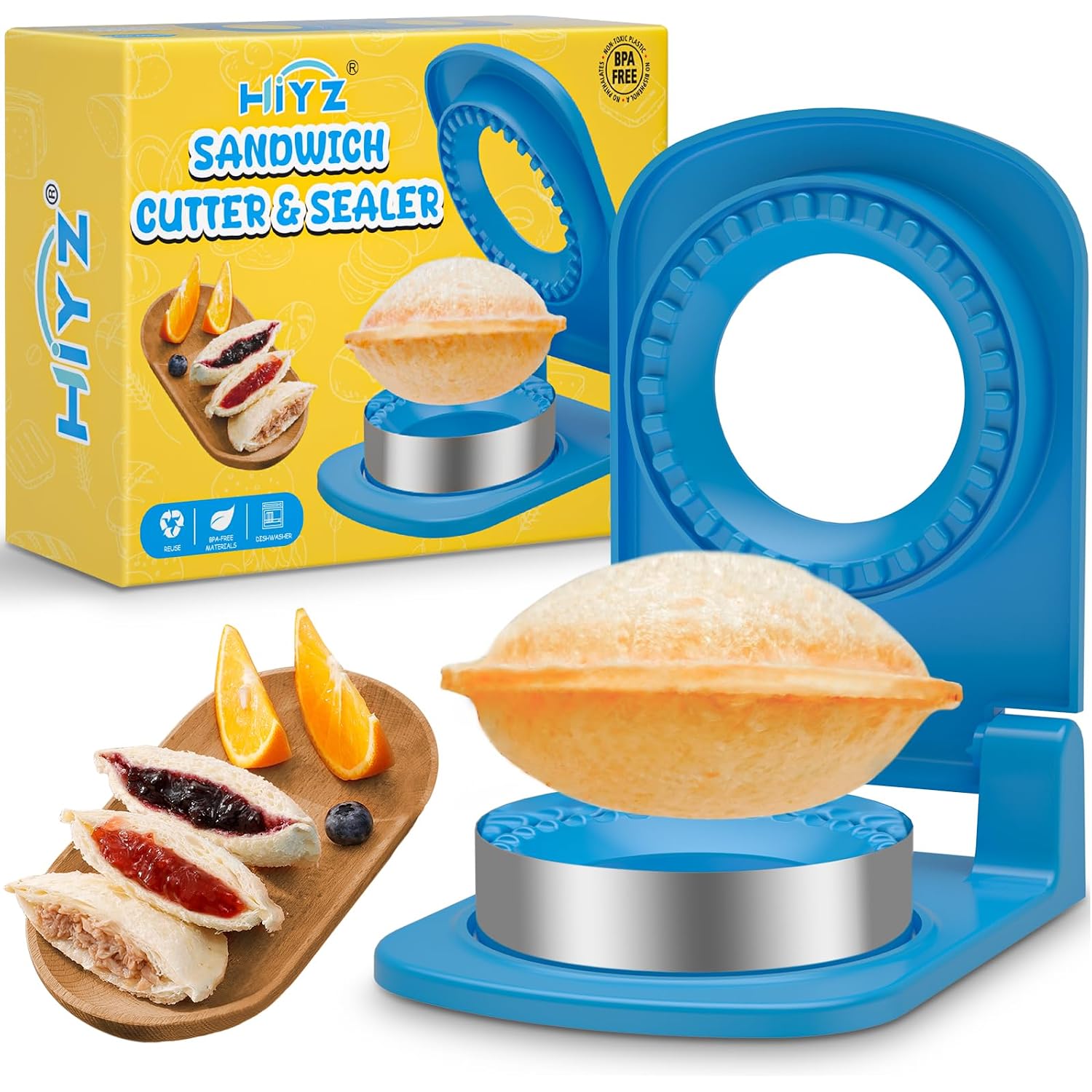 Sandwich Cutter And Sealer - Stainless Steel Decruster Sandwich Maker - Peanut Butter And Jelly Crustless Sandwich Bread Pancake Maker Cookie Cutter For Kids Children Boys Girls