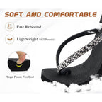 Kuailu Women'S Rhinestone Flip Flops With Comfort Arch Support Yoga Mat Cushion Sandals Fashion Summer Beach Travel Orthotic Walking Thong Sandles Slip On Plantar Fasciitis Indoor Outdoor Shoes