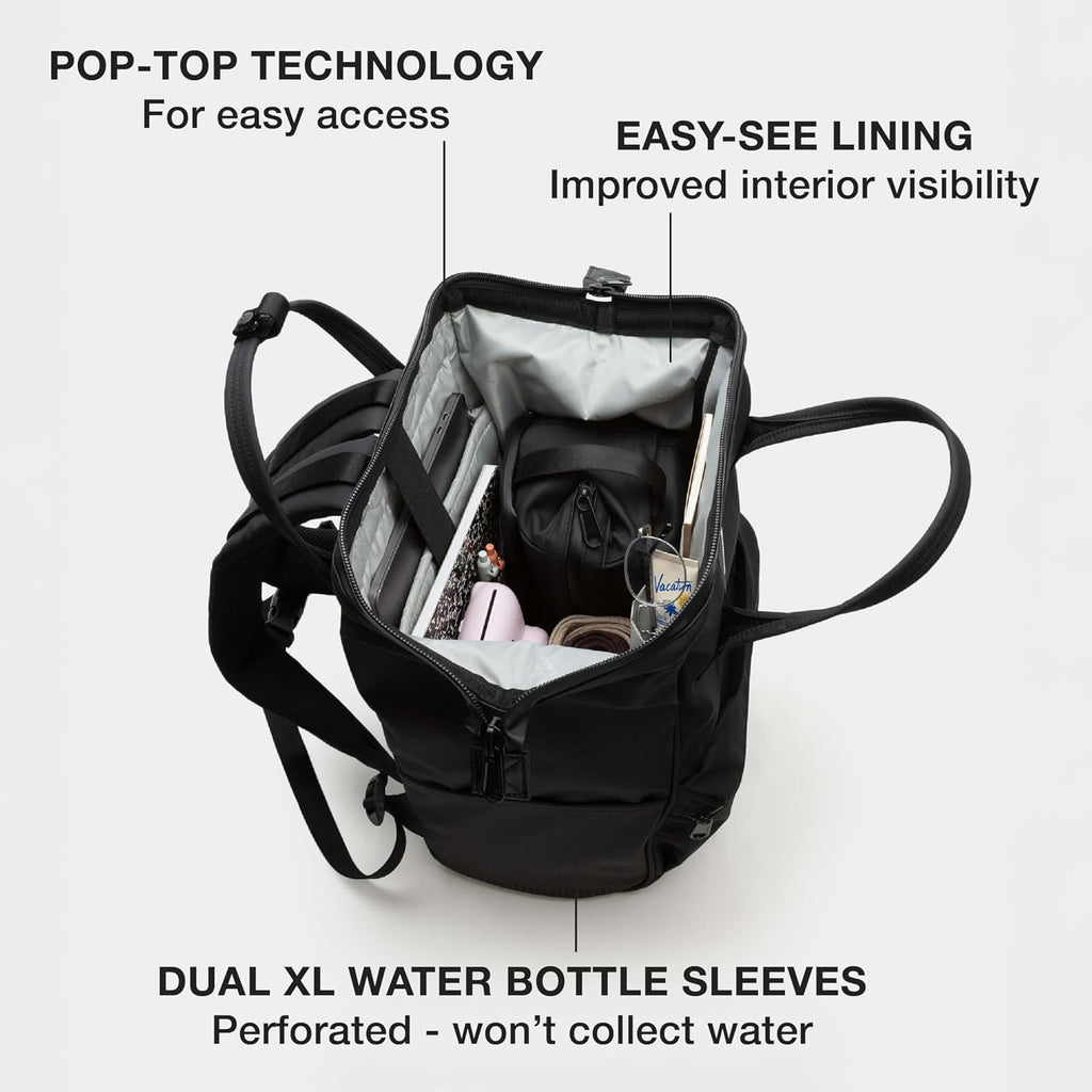 Cascade Standard Backpack, 21L, Black | Weatherproof Construction, Perfect For Daily Use And Travel, Padded Laptop Sleeve And Adjustable Straps