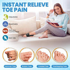 Hammer Toe Straightener - Non-Slip Hammer Toe Corrector for Women & Men - Adjustable Toe Splint Relief for Broken, Curled Support - Toe Wrap for Standing, Resting (1 Foot Wrap & 1 Strap)