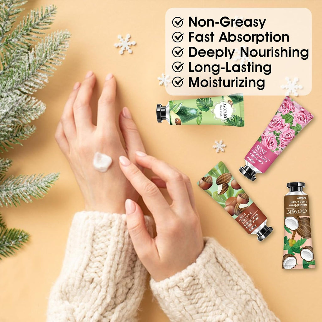 ANKOOY 12 Pack Hand Cream for Dry Cracked Hands,Mothers Day Gifts,Teacher Appreciation Gifts,Nurse Appreciation Gifts,Natural Hand Lotion Travel Size,Mini Lotion Thank you Gifts for Nurse Teacher