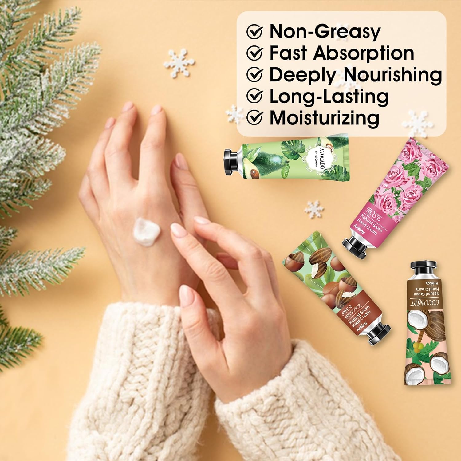 ANKOOY 12 Pack Hand Cream for Dry Cracked Hands,Mothers Day Gifts,Teacher Appreciation Gifts,Nurse Appreciation Gifts,Natural Hand Lotion Travel Size,Mini Lotion Thank you Gifts for Nurse Teacher