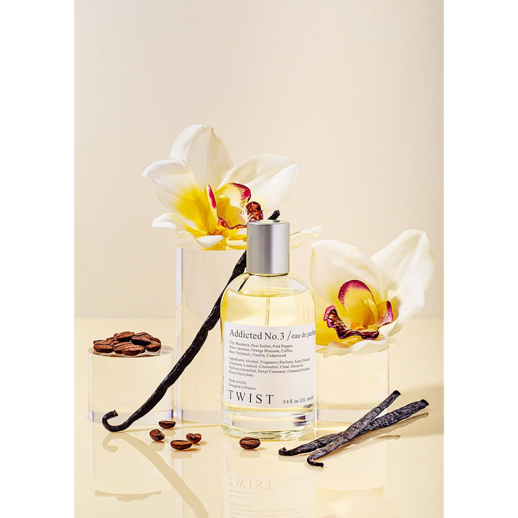 Twist - Addicted No. 3 - Eau De Parfum Inspired By Y. B.Lack O.Pium Long-Lasting Perfume For Women, Amber & Vanilla, Vegan, Clean Ingredients, Fragrance - Spray 100 Ml | 3.4 Fl. Oz.