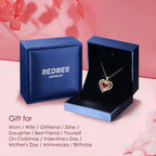 REDBEE Necklaces for Women Birthstone Heart Necklace Jewelry for Wife Girlfriend Woman Necklace