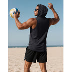 Magcomsen Men‘S Upf 50+ Sleeveless Hoodie Sun Protection Cooling Muscle Tank Top For Workout Gym Fitness