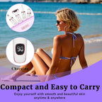 Wet & Dry Electric Razor for Women Men,4 in 1 Rechargeable Led Display Electric Shaver and Facial Hair Remover,Painless Ladies Body Razors for Nose Face Body Leg Bikini Arm Hair (White)