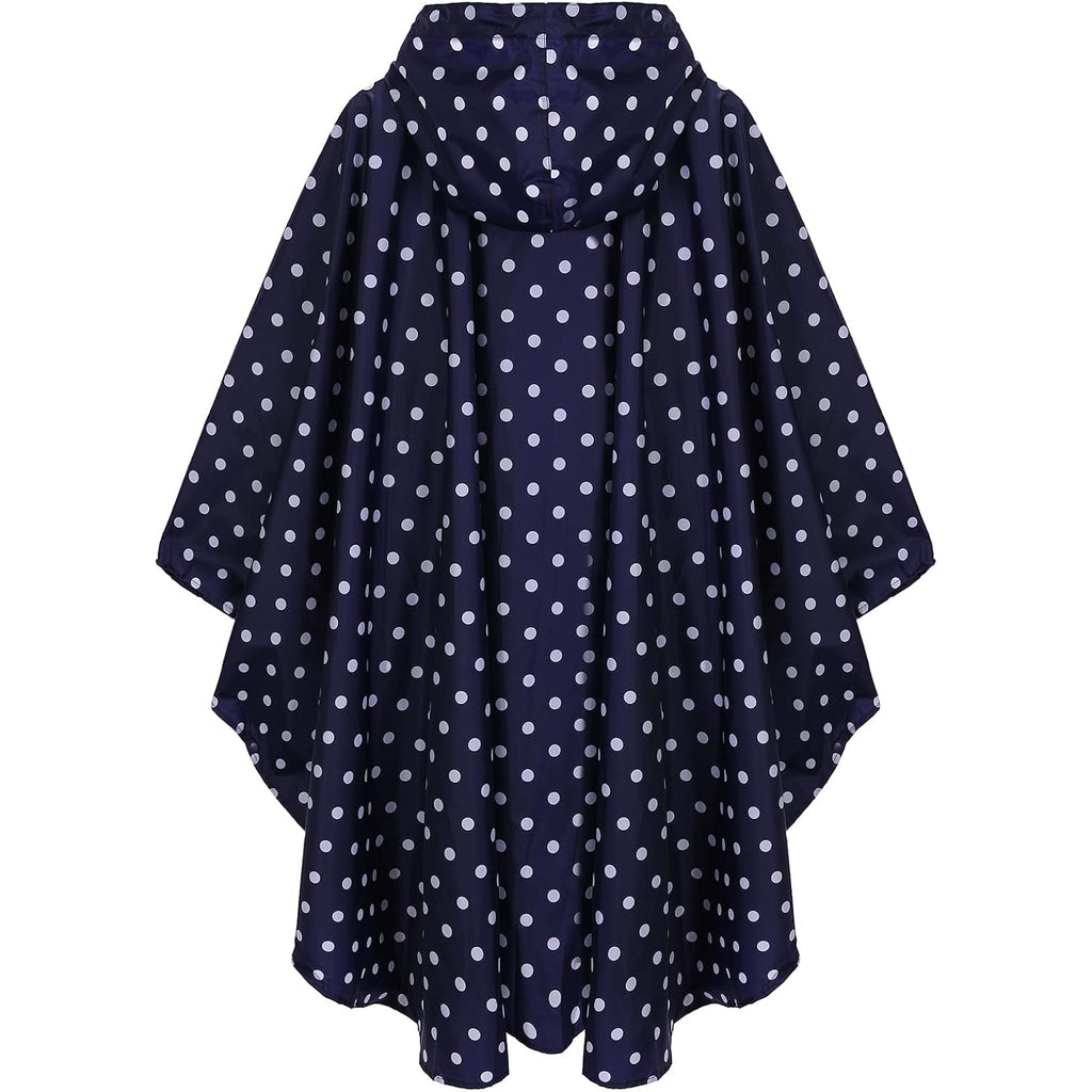 Fashion Hooded Rain Poncho Waterproof Raincoat Jacket With Pocket For Women/Men/Adult