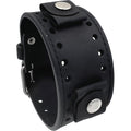 Rev Crazy Horse Leather Strap Lug Width Wide Black Cuff Watch Band Cho-K 20Mm -22Mm