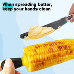 12 Pcs/6 Pairs Corn Holders, Stainless Steel Corn Cob Holders Corn On The Cob Skewers For Home Cooking Bbq Parties Camping, Yellow-Black