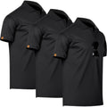 Mens Golf Polo Shirts Short Sleeve Moisture Wicking Dry Fit Tactical T-Shirt Athletic Top Casual Polo Shirts For Men