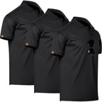 Mens Golf Polo Shirts Short Sleeve Moisture Wicking Dry Fit Tactical T-Shirt Athletic Top Casual Polo Shirts For Men