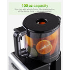 Cold Press Juicer Machine, 6.5" Large Feed Chute Masticating Extractor, Easy to Clean for Whole Fruits & Vegetables, High Yield