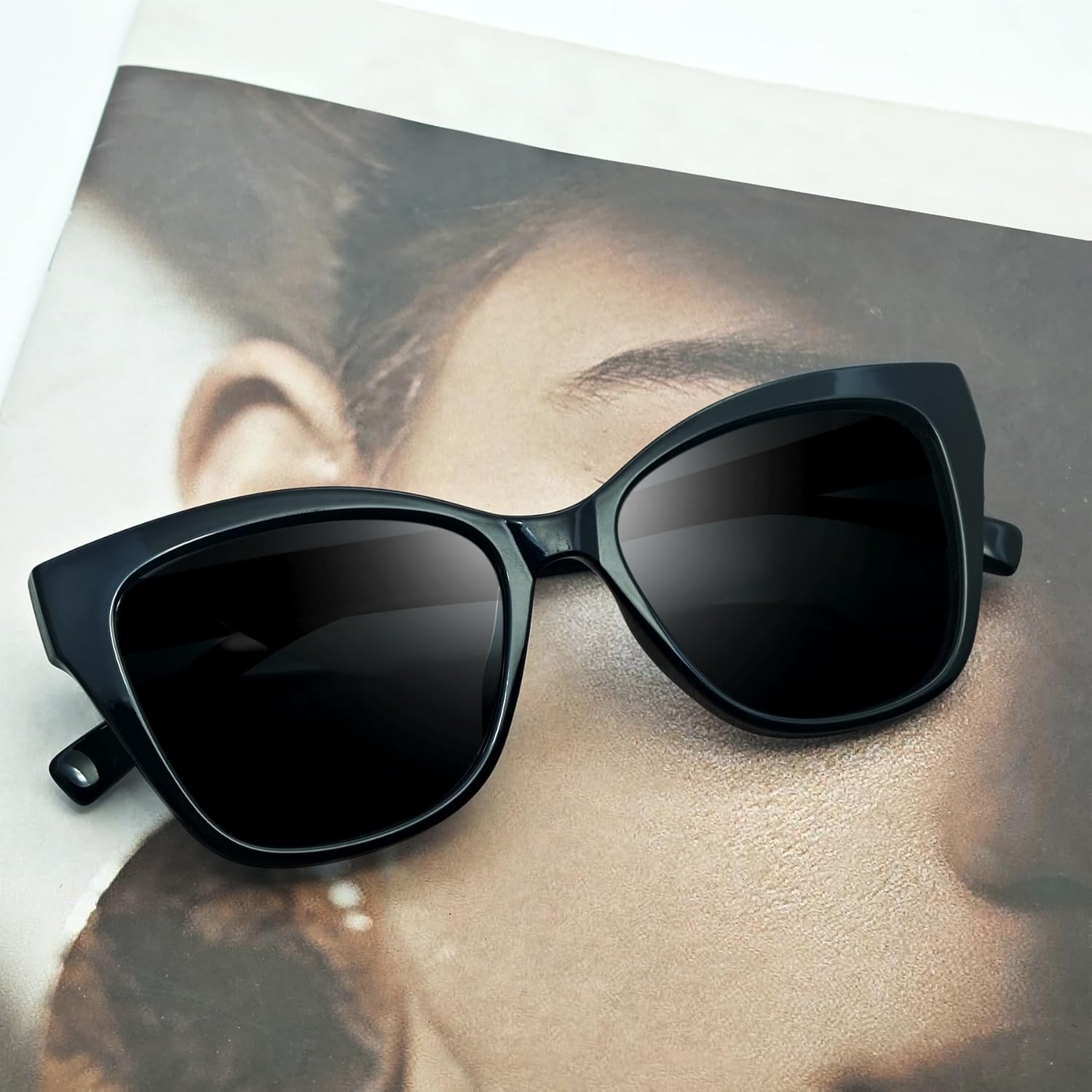 Joopin Oversized Cateye Sunglasses for Women Fashion Cat Eye Sun Glasses UV Protection Ladies Shades Sunnies