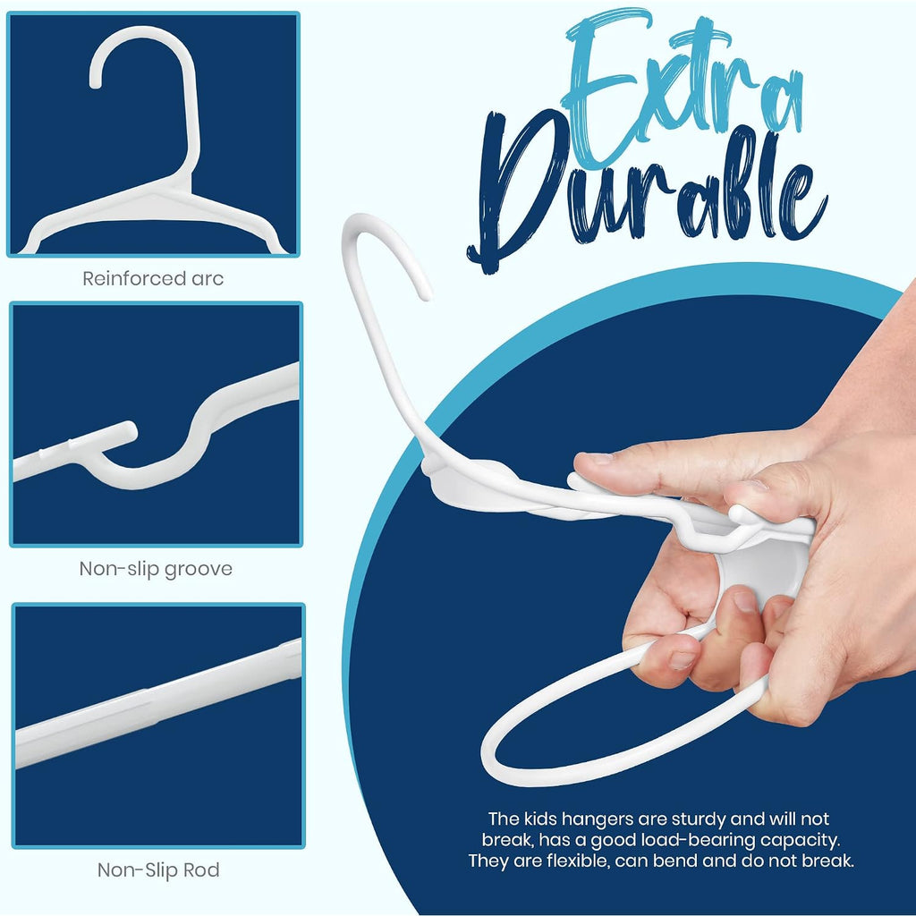 Utopia Home Kids Hangers 60 Pack – 11.5 Inch Baby Closet Hangers White | Plastic Baby Hangers | Fits Children'S & Infant Clothes | Gentle On Delicate Garments