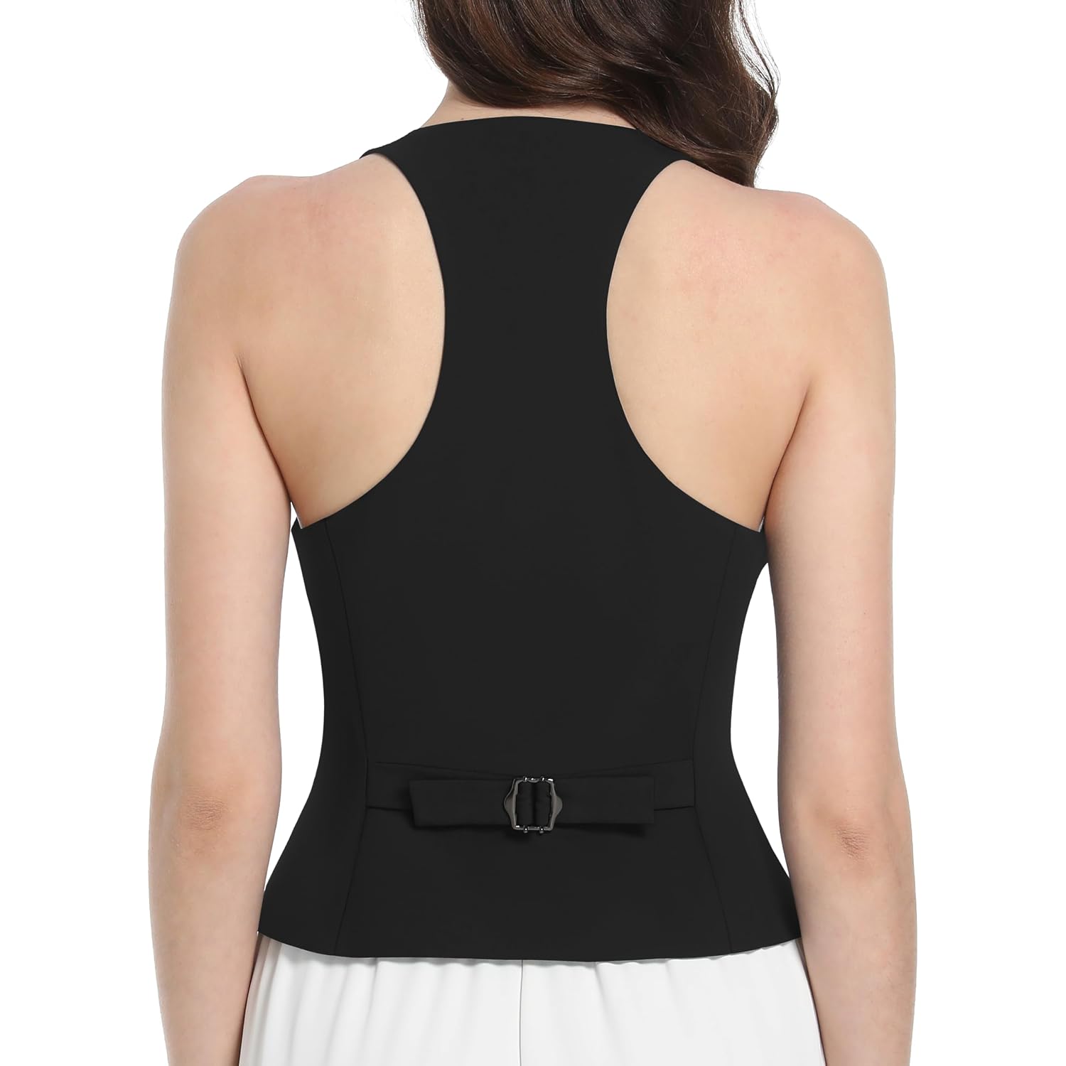 V Vocni Waistcoat Vest For Women Racerback Button Up Fashionable Casual Dress Suit Vest Top