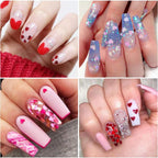 3D Heart Nail Glitter Sequins Art Stickers Decals Supplies Flakes Holographic Confetti for Acrylic Nails Designs Makeup DIY Decoration