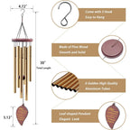 Wind Chimes For Outside, 30" Wooden Sympathy Wind Chimes Memorial Wind Chime For Loss Of Loved One Mother Father, Sympathy Gift Home Decor Outdoor Garden Patio