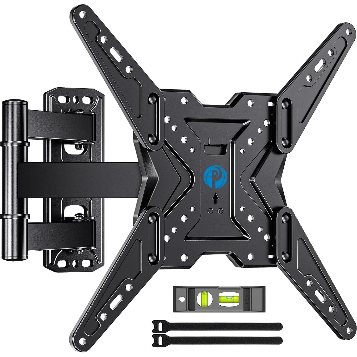 Pipishell Tv Wall Mount For Most 26 32 50 55-60 Inch Tvs, Full Motion Tv Mount With Swivel, Tilt & Extension, Single Stud Wall Mount Bracket Holds Up To 77 Lbs, Max Vesa 400X400Mm, Pimf11