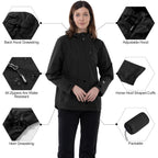 Outdoor Ventures Packable Rain Jacket Women Lightweight Waterproof Raincoat With Hood Cycling Bike Jacket