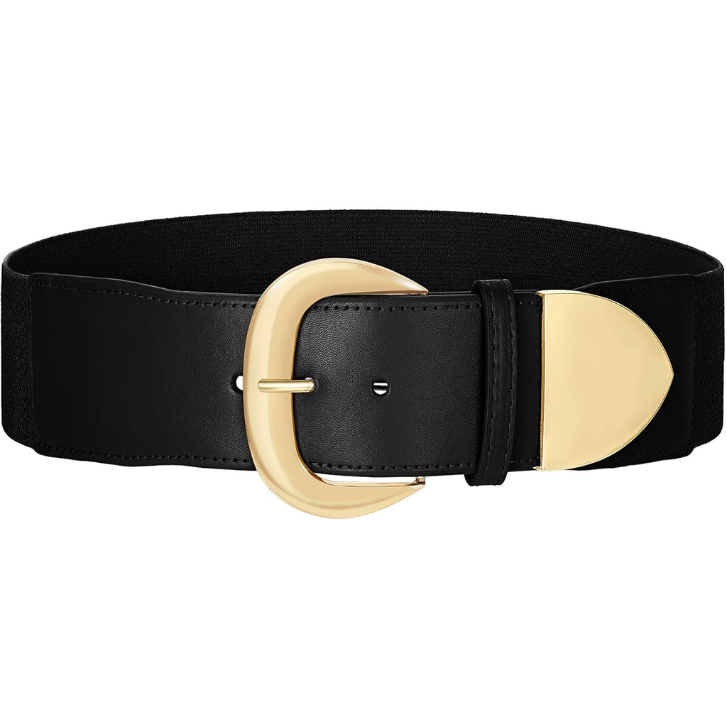 Women Wide Elastic Waist Belt for Dresses Fashion Thick Stretchy Belt for Trendy