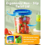 Biuleon 6 Pack-24 Oz Freezer Storage Containers, Plastic Food Storage Containers With Twist Top Lids, Bpa Free And Reusable Soup Containers With Lids, Leakproof/Microwave/Dishwasher Safe