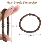 Ohcisp Boho Hair Ties, 20 Pcs Of 4 Styles Cute Bands For Thick Or Thin Hair, No Damage Elastic Bracelets, Brown Hair Accessories For Girls And Women