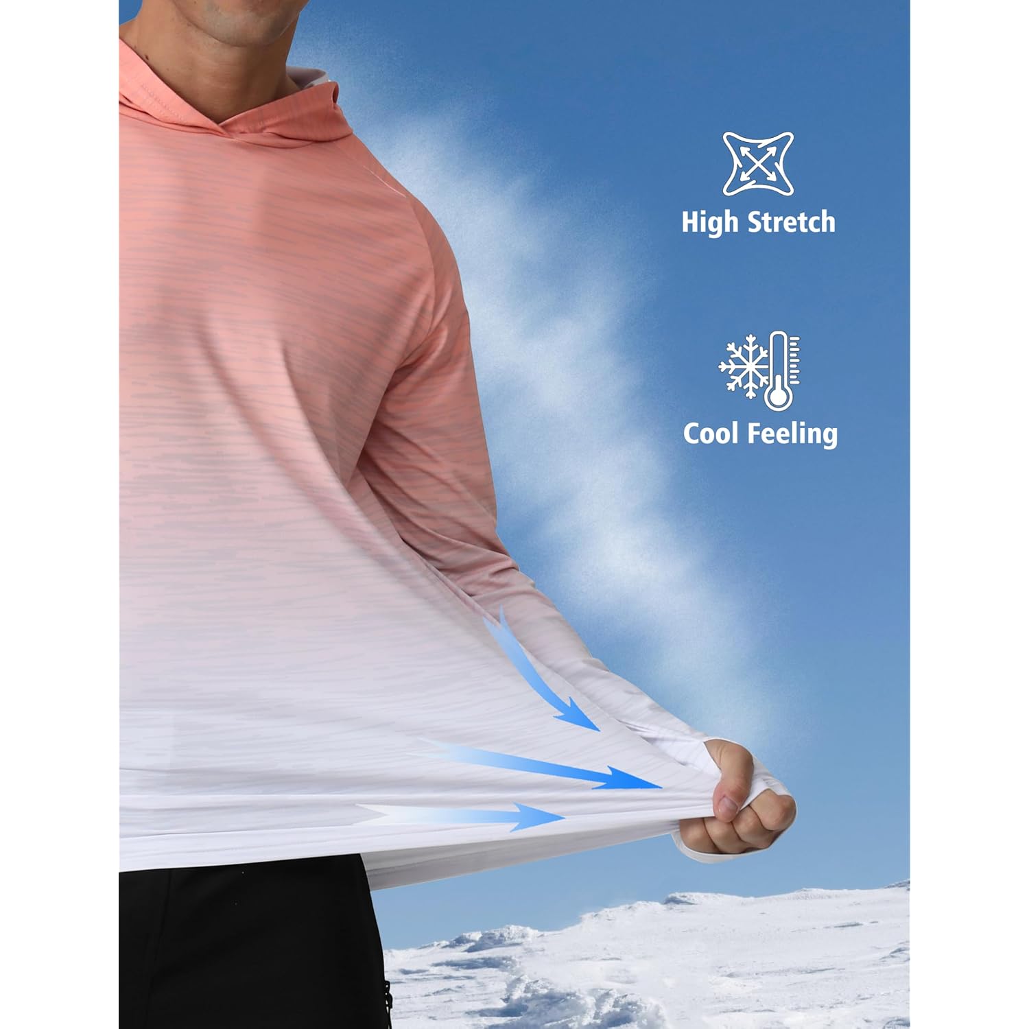Aptro Men'S Upf 50+ Sun Protection Long Sleeve Hoodie Shirts Uv Outdoor Fishing Shirts Spf Rash Guard Shirts For Men