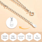 Mama Necklace for Women Mom Jewelry-S925 Sterling Silver Heart Zircon Birthstone Adjustable Trendy Dainty Pendant for Wife Grandmother Birthday Mother's Day Anniversary Christmas