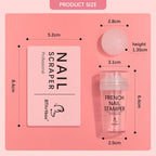 BTArtbox French Nail Stamper - French Tip Nail Tools with Nail Scraper and Replaceable Stamper Head, 100-Time Using Silicone Nail Stamper Kit for Gel Nail Polish DIY Nail Art Tools