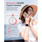Smart Watch for Women for iPhone Android: 1.85" Smart Watch with 30 Days+ Battery Life Make/Recive Call Heart Rate SpO2 Sleep Monitor 120+ Sport IP68 Waterproof Fitness Tracker Watch Pedometer Reloj