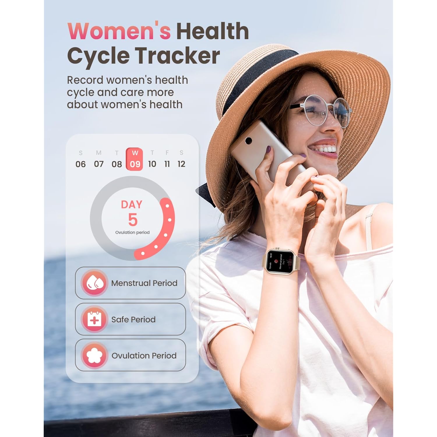 Smart Watch for Women for iPhone Android: 1.85" Smart Watch with 30 Days+ Battery Life Make/Recive Call Heart Rate SpO2 Sleep Monitor 120+ Sport IP68 Waterproof Fitness Tracker Watch Pedometer Reloj