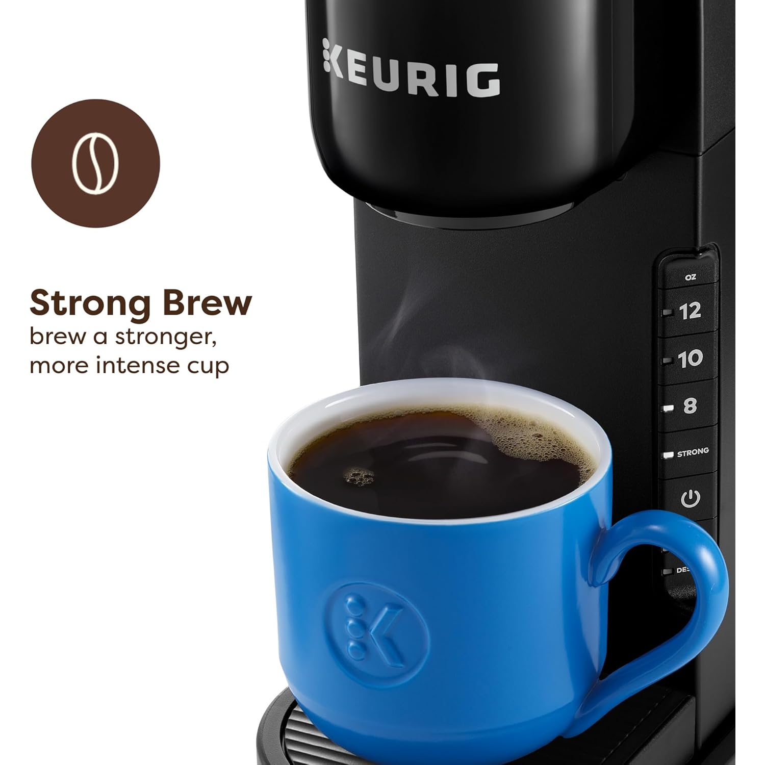 Keurig K-Express Single Serve K-Cup Pod Coffee Maker, 3 Brew Sizes, Strong Button Feature, 42oz Removable Reservoir, Black