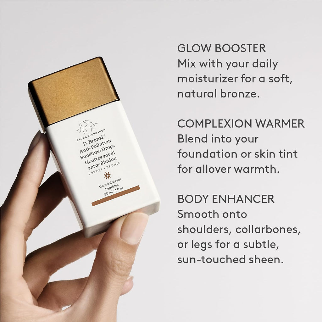 Drunk Elephant D-Bronzi Sunshine Drops - Bronzing Color Serum Drops - Clean Clinical Skincare - Cruelty-Free - Dermatologist-Tested - Free Of Essential Oils, Silicones, And Fragrance