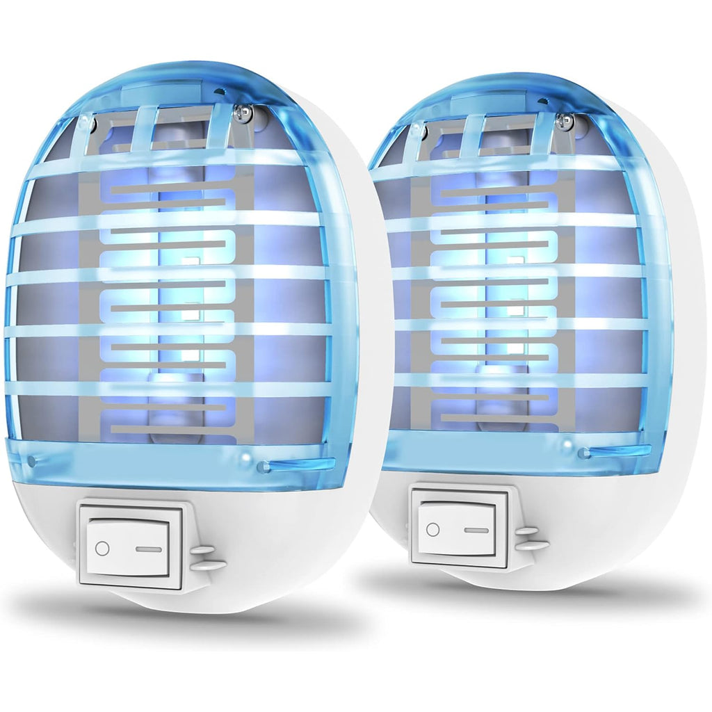 Bug Zapper Indoor, Electronic Fly Trap Insect Killer, Mosquitoes Killer Mosquito Zapper With Blue Lights For Living Room, Home, Kitchen, Bedroom, Baby Room, Office(2 Packs)