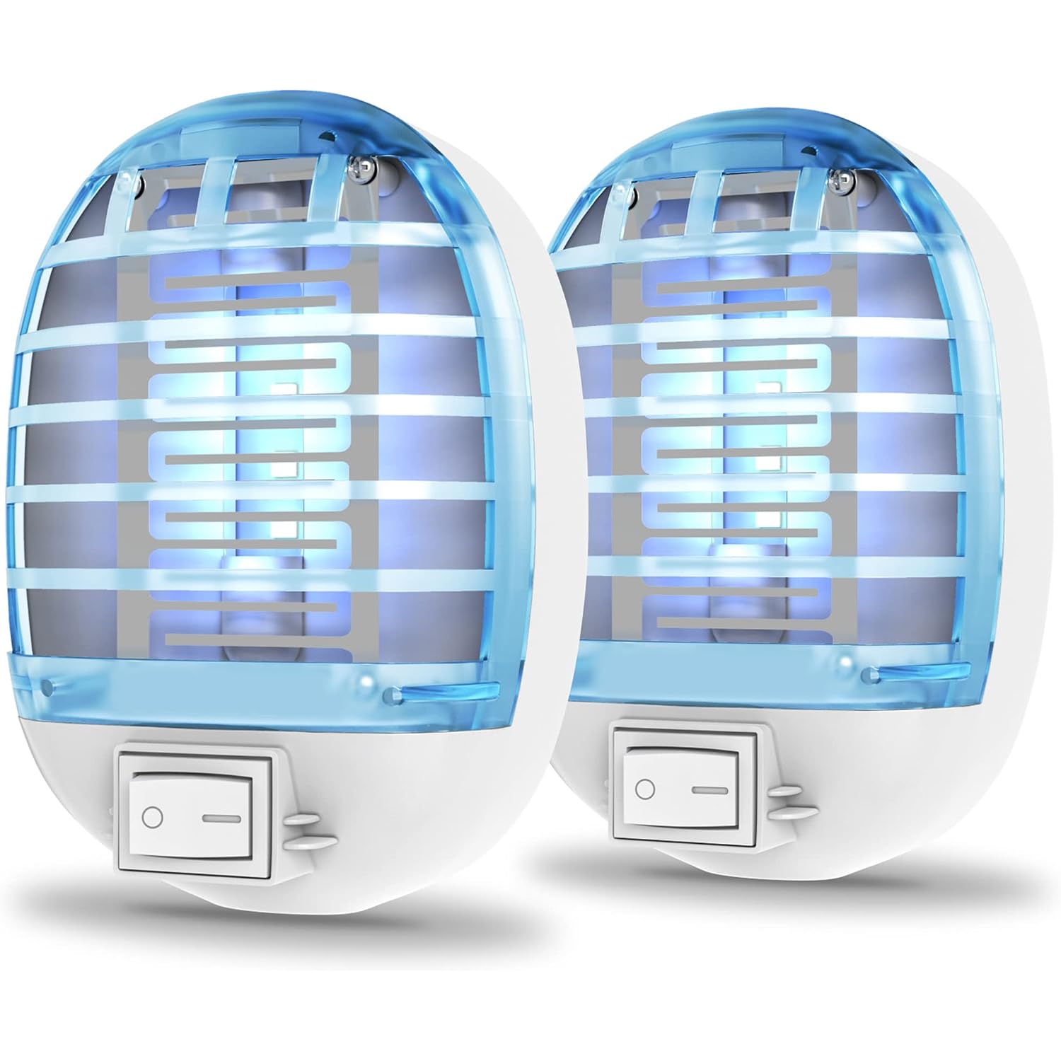 Bug Zapper Indoor, Electronic Fly Trap Insect Killer, Mosquitoes Killer Mosquito Zapper With Blue Lights For Living Room, Home, Kitchen, Bedroom, Baby Room, Office(2 Packs)