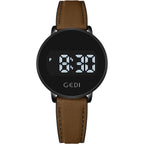 CARLIEN Womens Fashion Sport Digital LED Touch Screen Watch Date Calendar Silicone Band Minimalist Dress Waterproof Ladies Wristwatch
