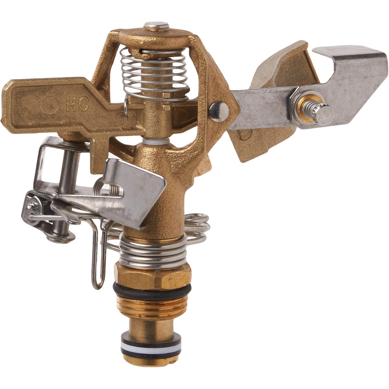 Orbit 55032 1/2" Brs Sprinkler Head, Connection, Silver And Gold