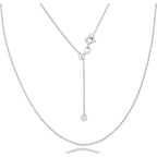 Miabella Italian 925 Sterling Silver, 18K Gold Plated 925 Sterling Silver 1.3mm Adjustable Diamond Cut Thin Bolo Cable Chain Necklace for Women, Slider Chain 14-24 Inch Made in Italy