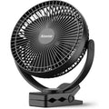 Koonie 8" Clip On Fan, 10000Mah Rechargeable Battery, Strong Airflow | 4 Speeds, Sturdy Clamp, Ideal Portable Usb Desk Fan For Office, Golf Cart, Camping, Travel, Tent, Outdoor, Treadmill & Gym