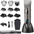 Hatteker Beard Trimmer For Men Professional Hair Clipper Hair Trimmer Shaver Haircut Detail Cutting Kit For Men Cordless Waterproof
