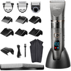 Hatteker Beard Trimmer For Men Professional Hair Clipper Hair Trimmer Shaver Haircut Detail Cutting Kit For Men Cordless Waterproof
