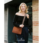 LOVEVOOK Crossbody Bags for Women with 2Pcs Adjustable Strap, Leather Small Purses with RFID Blocking Slots, Shoulder Handbag