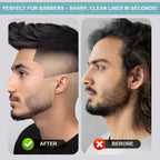 Enhancement Card for Barbers with Measurement Indicators, Reusable Hairline Shaping Tool, Beard Line Up Template, Color Spray Edge Line Up Tool, Easy to Clean Hairline Maker Guide for Barbers
