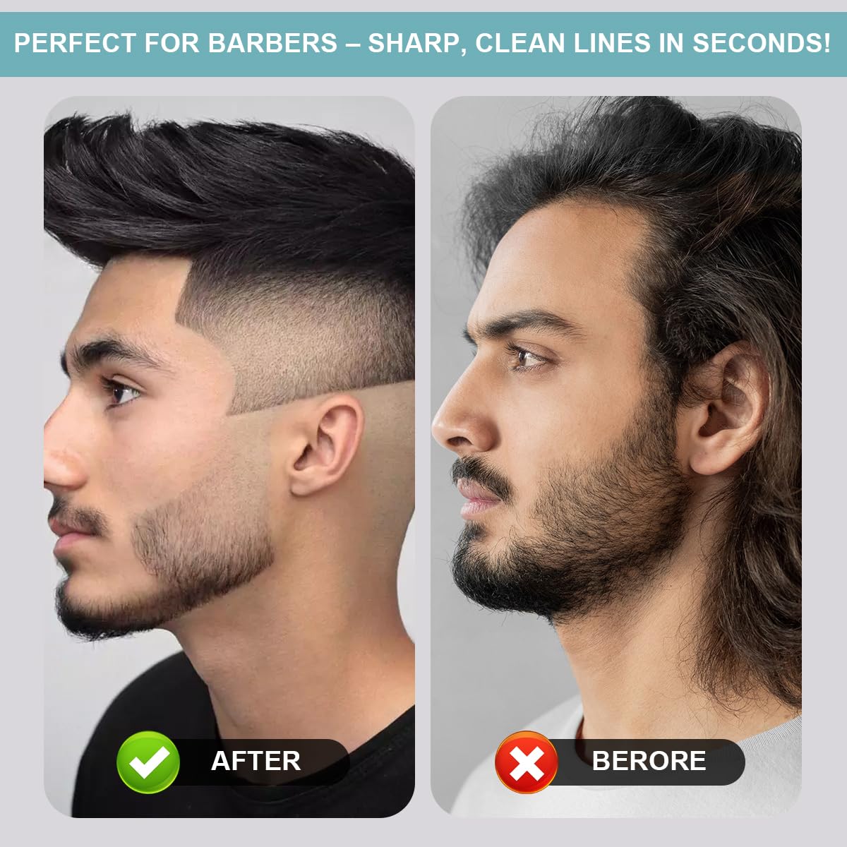 Enhancement Card for Barbers with Measurement Indicators, Reusable Hairline Shaping Tool, Beard Line Up Template, Color Spray Edge Line Up Tool, Easy to Clean Hairline Maker Guide for Barbers