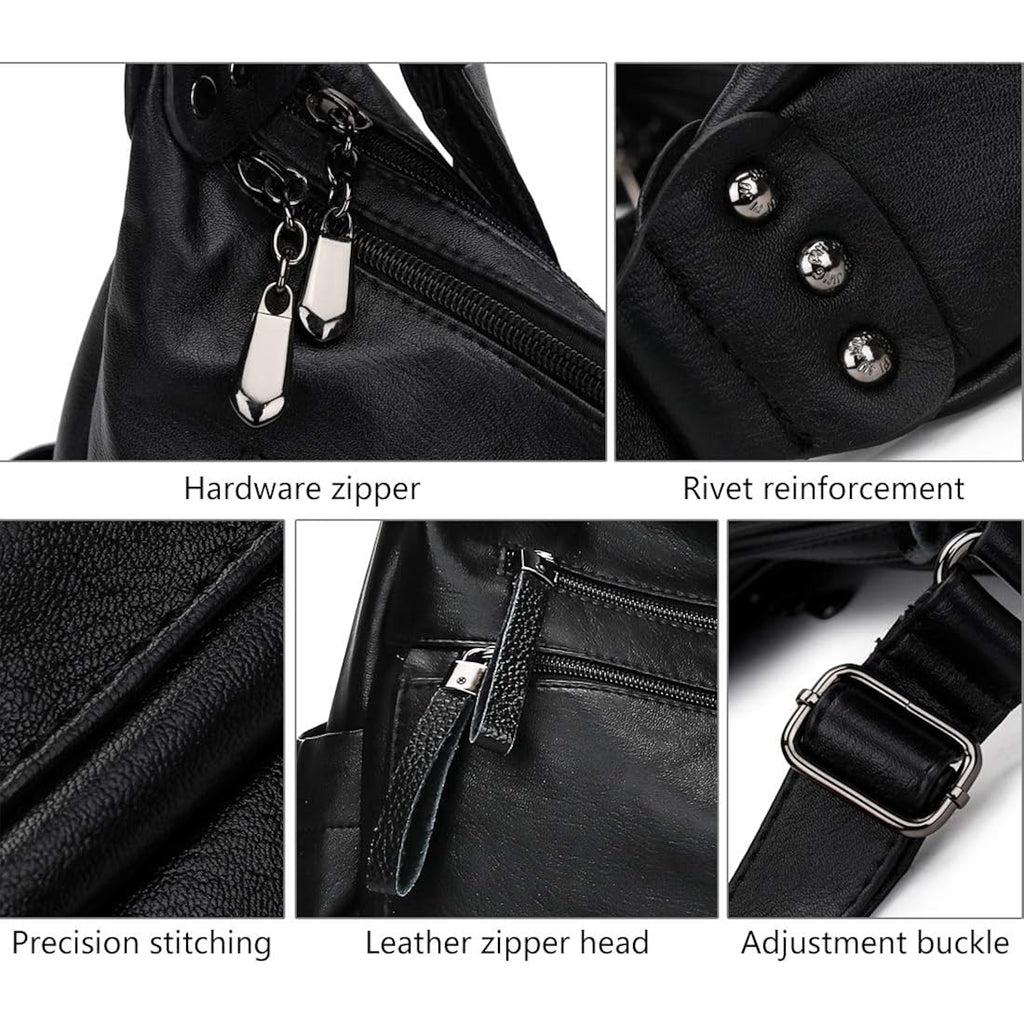 Artwell Fashion Crossbody Bag For Women Shoulder Bag Soft Pu Leather Handbags Purses Multi Pocket Hobo Tote Bag