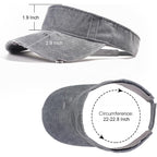 ANDICEQY Sport Retro Ripped Sun Visor Hats Adjustable Empty Top Baseball Cap Cotton Ball Caps for Women and Men